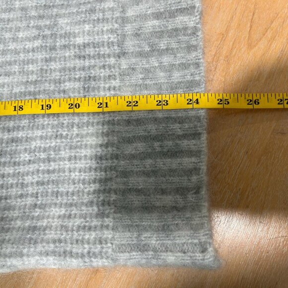 Stussy Tennis Sweater Mens L Gray V Neck Mohair Wool Blend Fuzzy Knit Ribbed - Picture 9 of 9